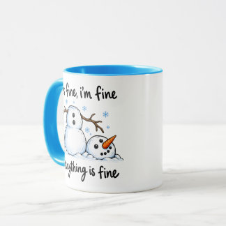 Grappige Smeltende Sneeuwman Winter Humor Mok