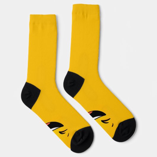Grappige smiley fa sokken (Rechts)