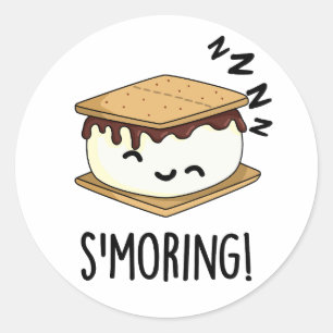 Grappige S'more-grapjes Ronde Sticker