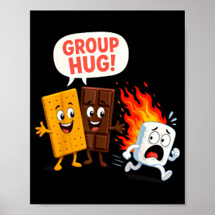 Grappige s'mores marshmallow poster