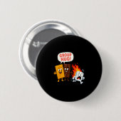 Grappige s'mores marshmallow  ronde button 5,7 cm (Voorkant /achterkant)