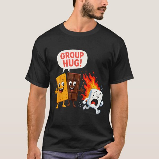 Grappige s'mores marshmallow t-shirt (Voorkant)