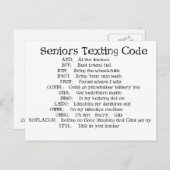 grappige sms-code voor oudere gebruikers briefkaart (Voorkant / Achterkant)
