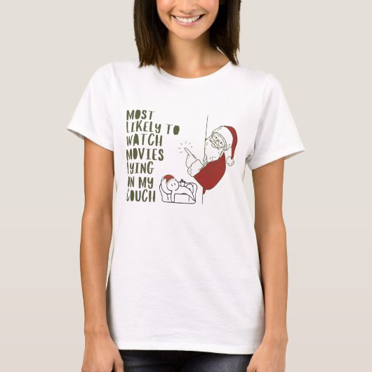 Grappige sms'te kerstspecial voor vrouwen t-shirt (Voorkant)