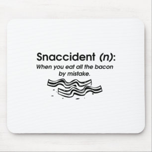 Grappige Snaccident Bacon Art voor Kind Mannen Vro Muismat