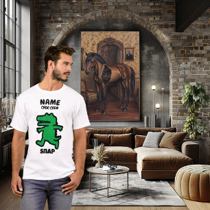 Grappige Snap Krokodil – Aangepast Croc Crew Desig T-shirt