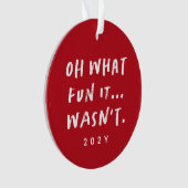 Grappige snarky rode kerst foto ornament (voorkant)