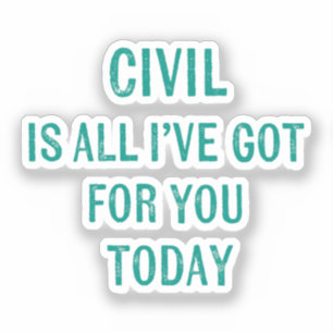 Grappige Snarky Woordkeuze Groene Lettertype Sticker
