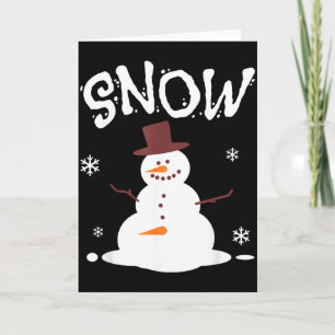 Grappige Sneeuwman En Sneeuwblazer Bijpassend Kopp Kaart