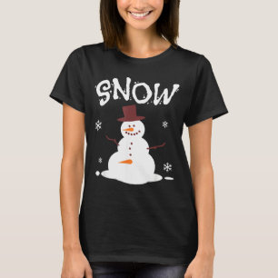 Grappige Sneeuwman En Sneeuwblazer Bijpassend Kopp T-shirt