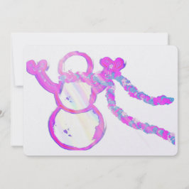 Grappige sneeuwman feestdagenkaart