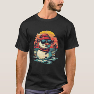 Grappige Sneeuwman In Pacific - Kerstmis In Juli T-shirt