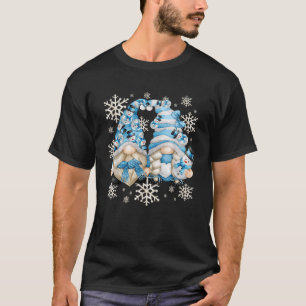 Grappige Sneeuwman Kabouters Met Sneeuwvlokken Sch T-shirt