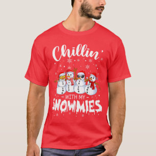 Grappige Sneeuwman Kerstmis Chillen met Mijn Sneeu T-shirt