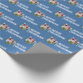 Grappige Sneeuwman Prettig Kerstmis Verrassing Car Cadeaupapier (Hoek)