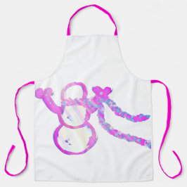 Grappige sneeuwman schort