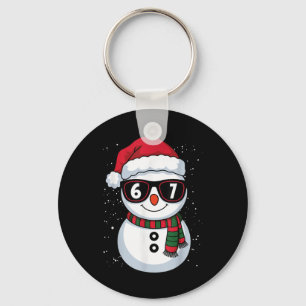 Grappige Sneeuwman Zes Zeven Kerstmis 67 Meme Gen  Sleutelhanger