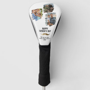 Grappige snor Happy Vaderdag 3 Foto Golfheadcover