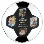 Grappige snor Happy Vaderdag 4 Foto Voetbal (Voorkant)