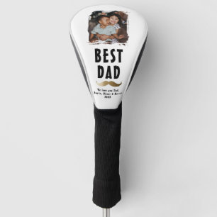 Grappige snor Happy Vaderdag Foto Golfheadcover