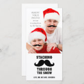 Grappige Snor Kerst Foto Kaart (Voorkant / Achterkant)