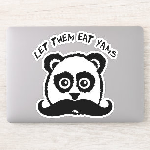 Grappige snor panda laat ze yams eten sticker