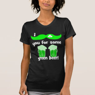 grappige snor St Patrick's Day T-shirt