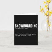 Grappige Snowboarding Hob Kaart (Gele Bloem)