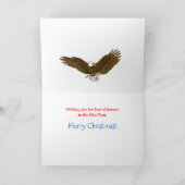 Grappige Snowman Patriottische Kerst Feestdagen Kaart (Binnen)