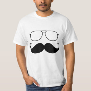 grappige snuisterbril in zwart t-shirt