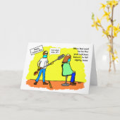 Grappige sociale afstand kapsel Vaderdag Kaart (Gele Bloem)