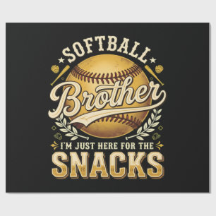 Grappige Softbal Broer Snacks Sport Cadeaupapier