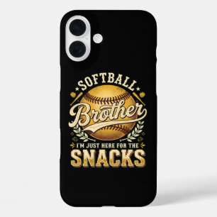 Grappige Softbal Broer Snacks Sport iPhone 16 Plus Hoesje