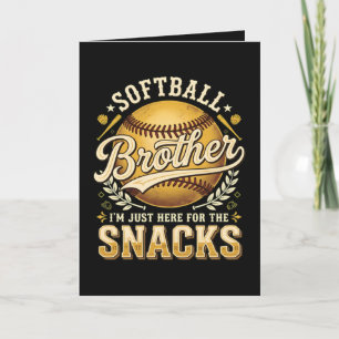 Grappige Softbal Broer Snacks Sport Feestdagen Kaart