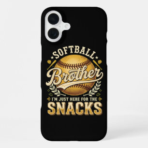 Grappige Softbal Broer Snacks Sport iPhone 16 Plus Hoesje