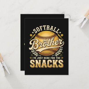Grappige Softbal Broer Snacks Sport Kaart