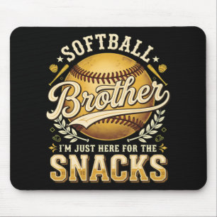Grappige Softbal Broer Snacks Sport Muismat