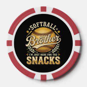 Grappige Softbal Broer Snacks Sport Poker Chips
