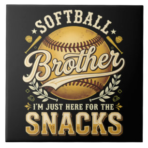 Grappige Softbal Broer Snacks Sport Tegeltje