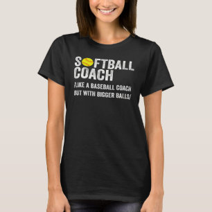 Grappige Softball Coach Definitie Papa & Mam Honkb T-shirt
