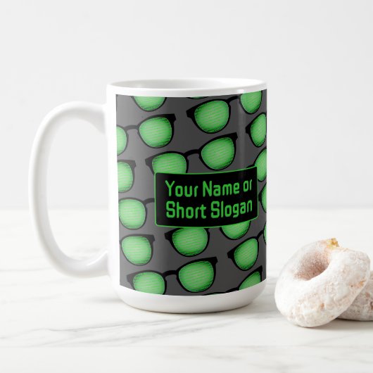 Grappige Software Engineer Dev Specs & Eigen Sloga Koffiemok (Met donut)