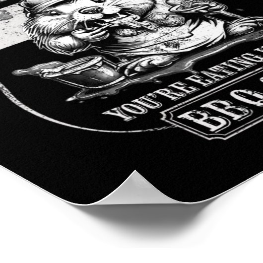 Grappige Soggy Beaver BBQ als het niet allemaal ov Poster (Hoek)