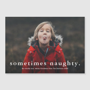 Grappige Soms Stoute Foto Prettig Kerstfeest Magnetische Uitnodiging