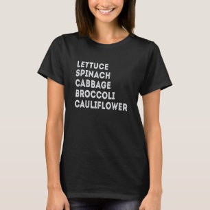 Grappige Soorten Groente Vegan Vegetarisch T-shirt