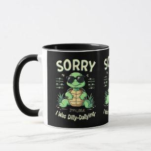 Grappige Sorry Dat Ik Te Laat Ben Schildpad met Re Mok
