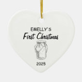 Grappige Sourdough naam Kerstmis, Sourdough Keramisch Ornament (Voorkant)