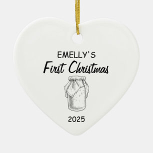 Grappige Sourdough naam Kerstmis, Sourdough Keramisch Ornament