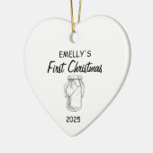 Grappige Sourdough naam Kerstmis, Sourdough Keramisch Ornament (Links)