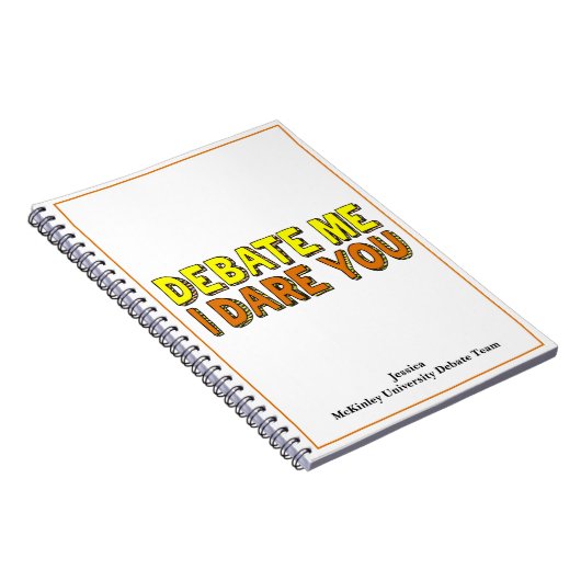 Grappige Speech en Debat Team Custom School Notitieboek (Rechterzijde)