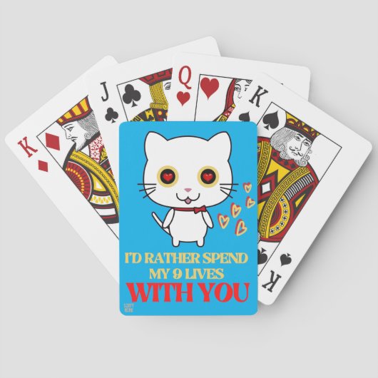 grappige speelkaarten "CUTE CAT" (Achterkant)